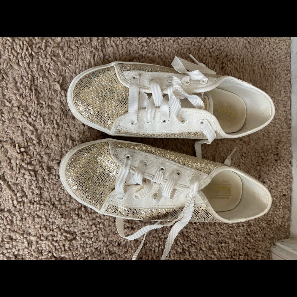 Gold glitzy Keds